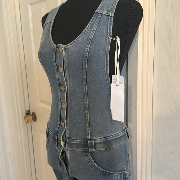 Freddy Jeans skinny overalls / jumpsuit,  blue denim, - Picture 4 of 7